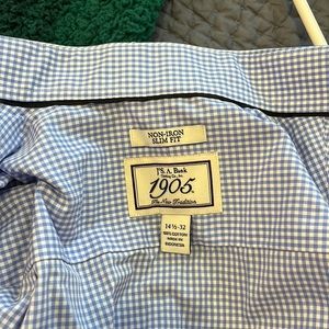 Blue and white button down